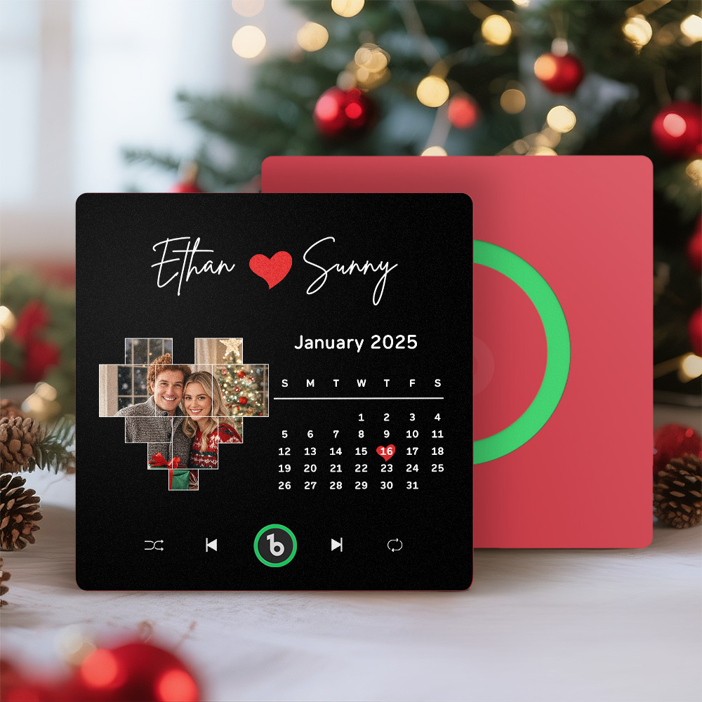 Custom Musical Fridge Magnets with Date Christmas Gifts for Lover - Fridgebeatsuk