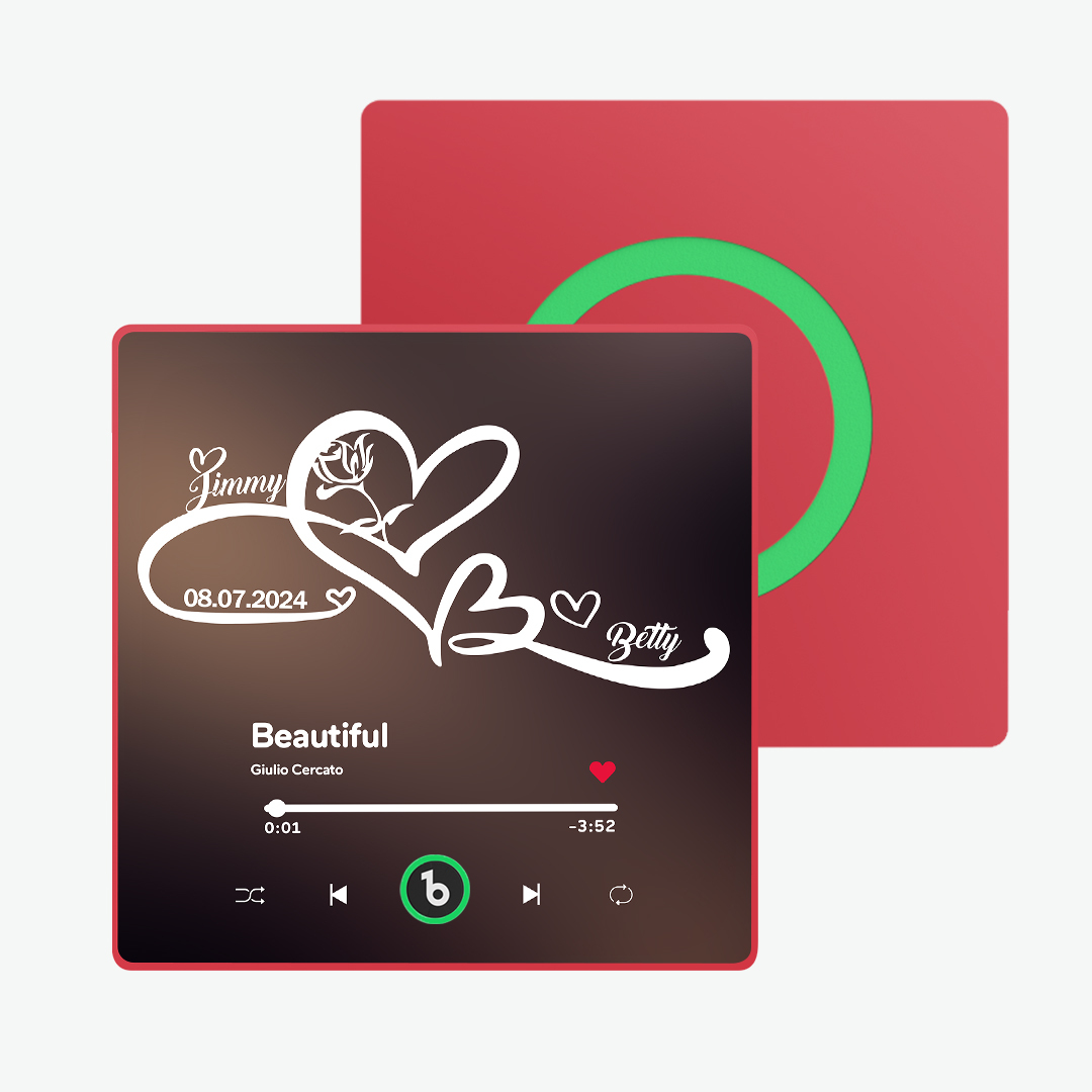 Custom Music Fridge Magnet with Text Unlimited Love Symbols Fridge Magnet Gift for Couple - Fridgebeatsuk