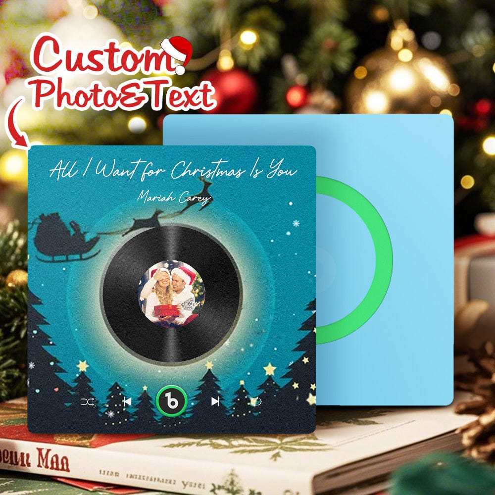 Custom Music Fridge Magnet Personalized Photo Colorful Album Fridge Magnet Music That Can Be Played Gift for Christmas - Fridgebeatsuk