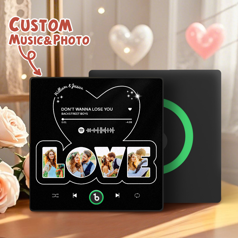Custom Photo & Music Fridge Magnets Personalized Love Fridge Magnets Perfect Valentine's Gift - Fridgebeatsuk
