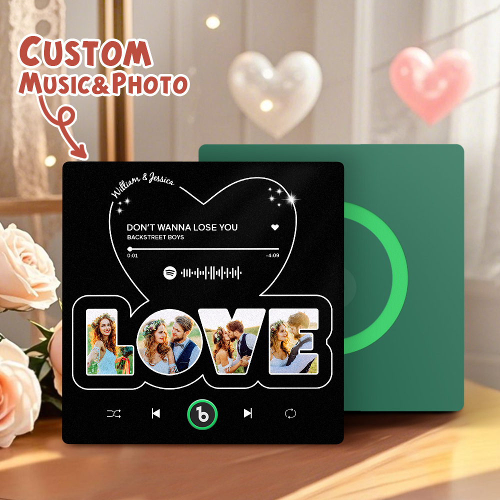 Custom Photo & Music Fridge Magnets Personalized Love Fridge Magnets Perfect Valentine's Gift - Fridgebeatsuk