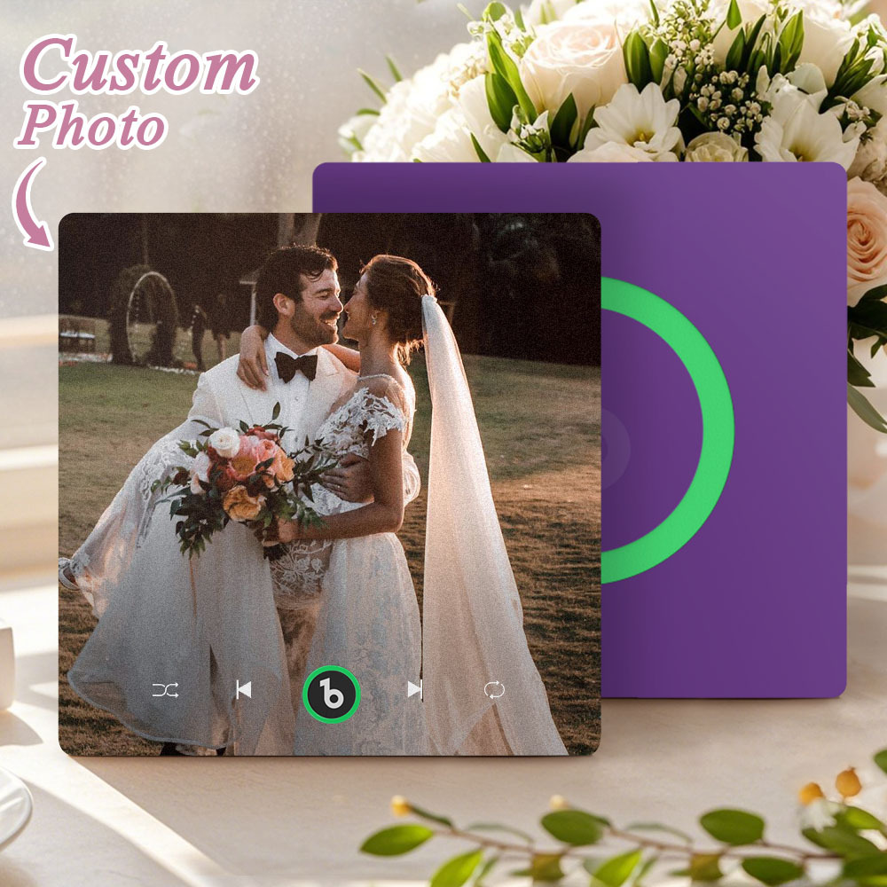 Custom Music & Photo Fridge Magnet Supports Bluetooth Connectivity Custom Music Fridge Magnet Couple Gift  Singing Refrigerator Magnet Wedding Gift for Him - Fridgebeatsuk