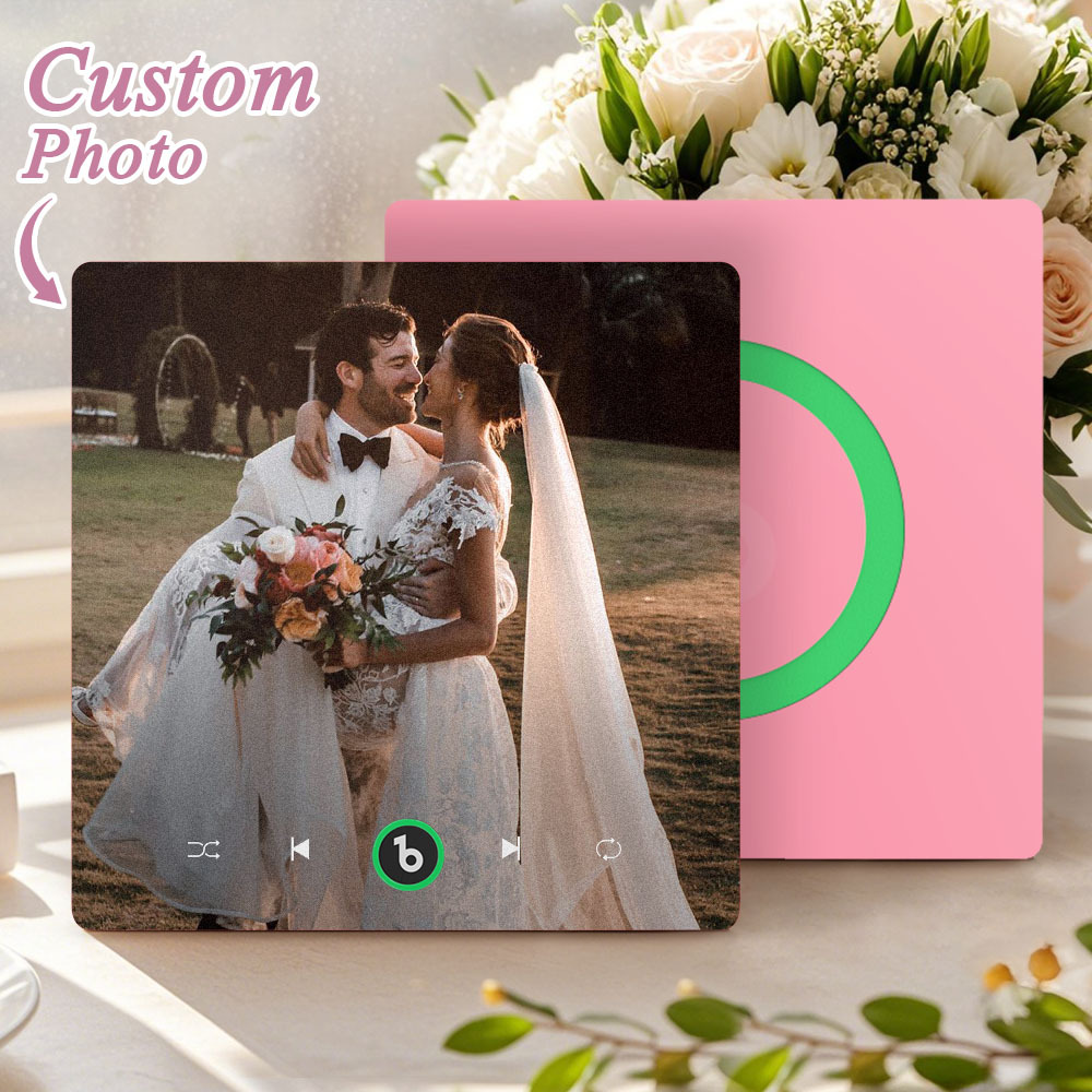 Custom Music & Photo Fridge Magnet Supports Bluetooth Connectivity Custom Music Fridge Magnet Couple Gift  Singing Refrigerator Magnet Wedding Gift for Him - Fridgebeatsuk