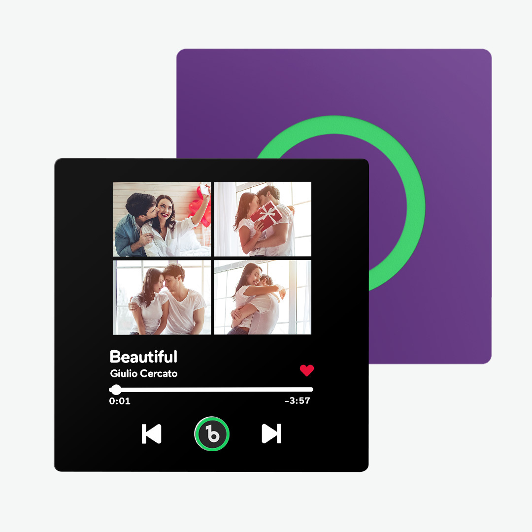 Custom Music & Photo Fridge Magnet Supports Bluetooth Connectivity