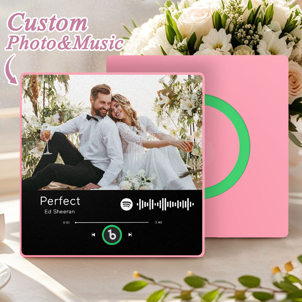 Custom Spotify Music Fridge Magnet Personalized Colorful Frame Album Fridge Magnet Music Wall Photo Sticker Song Magnets That Can Play Music Wedding Gifts for Her - Fridgebeatsuk