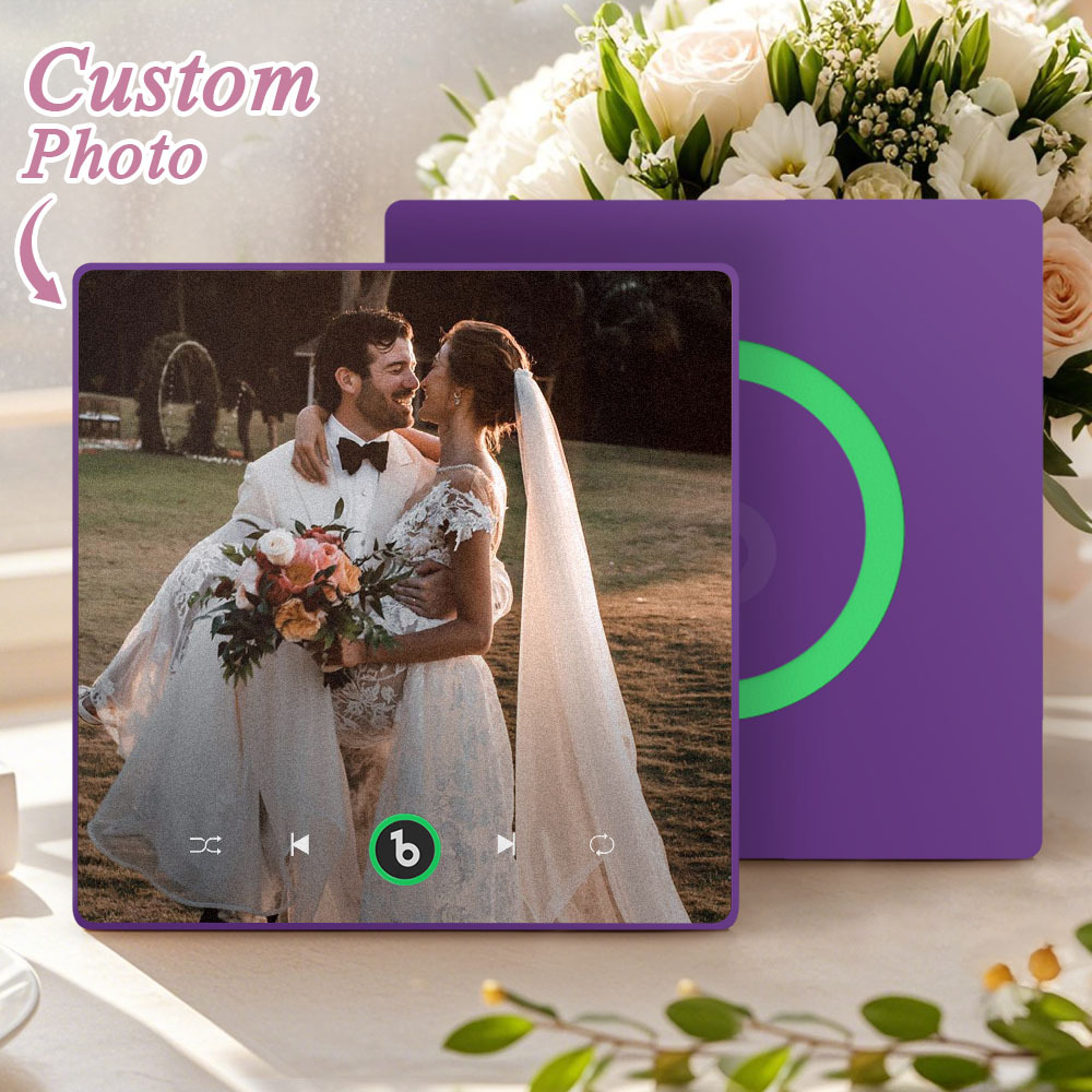 Custom Music & Photo Fridge Magnet Supports Bluetooth Connectivity Custom Music Fridge Magnet Couple Gift  Singing Refrigerator Magnet Wedding Gift for Him - Fridgebeatsuk