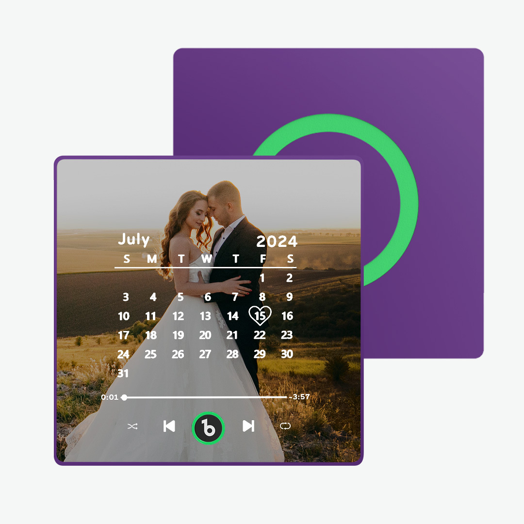 Custom Music, Photo & Calendar Fridge Magnet FridgeBeats Pro Supports Bluetooth Connectivity