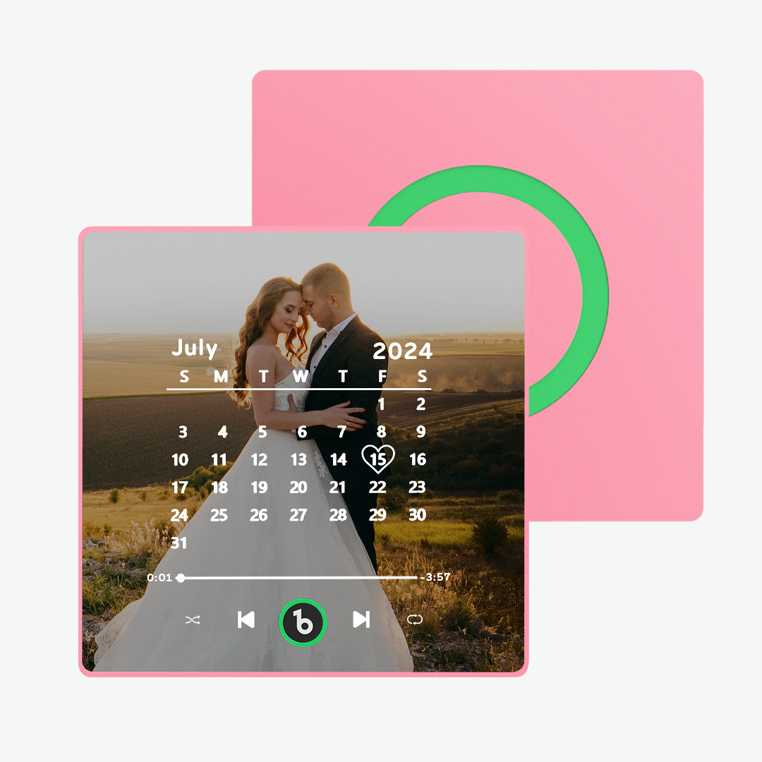 Custom Music, Photo & Calendar Fridge Magnet FridgeBeats Pro Supports Bluetooth Connectivity