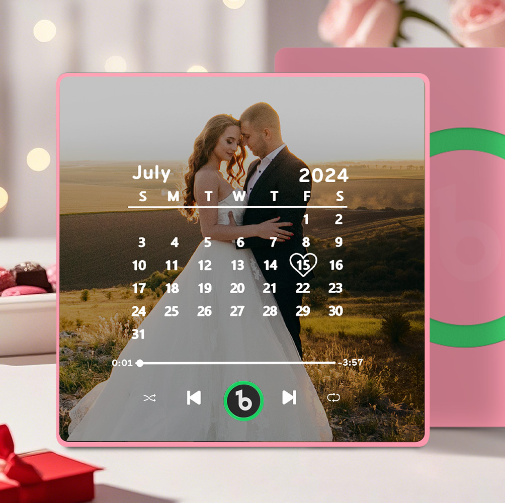 Custom Music, Photo & Calendar Fridge Magnet FridgeBeats Pro Supports Bluetooth Connectivity