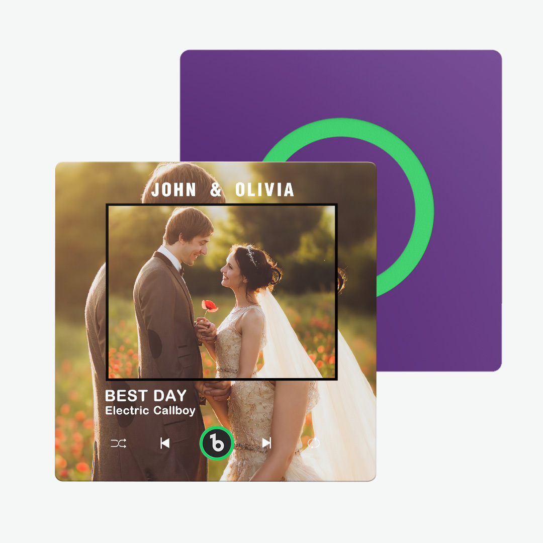 Custom Music, Photo & Text Fridge Magnet Supports Bluetooth Connectivity