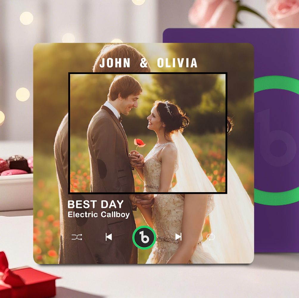 Custom Music, Photo & Text Fridge Magnet Supports Bluetooth Connectivity