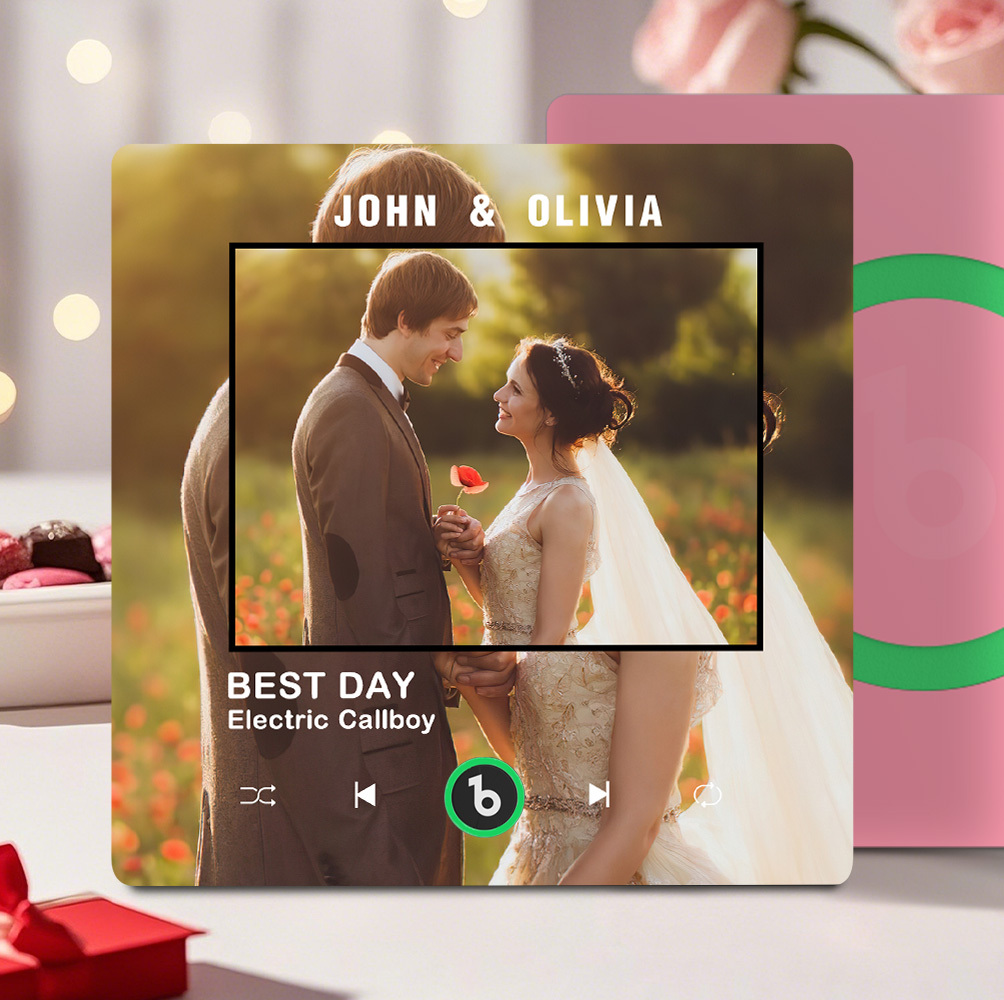 Custom Music, Photo & Text Fridge Magnet Supports Bluetooth Connectivity