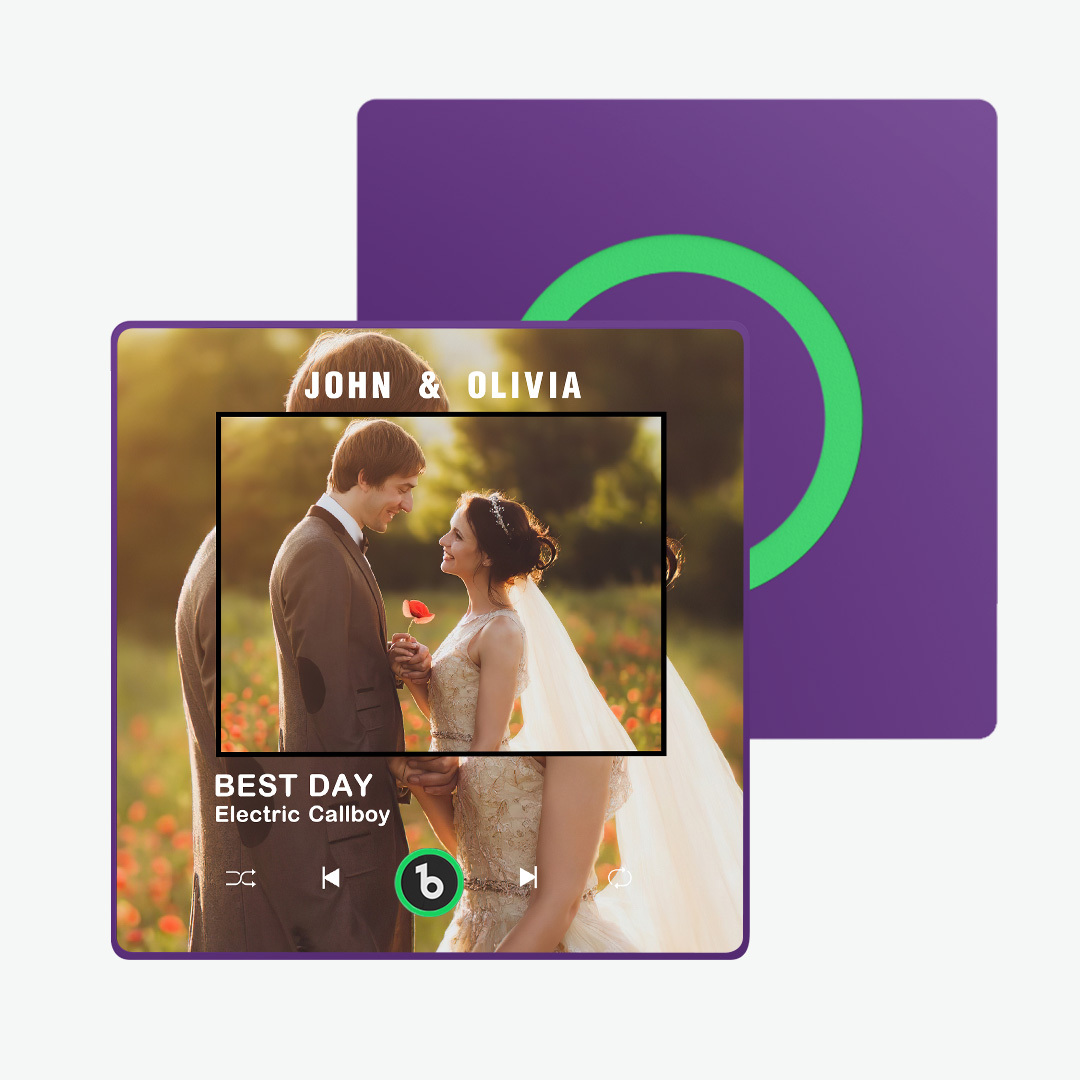 Custom Music, Photo and Text Fridge Magnet Supports Bluetooth Connectivity