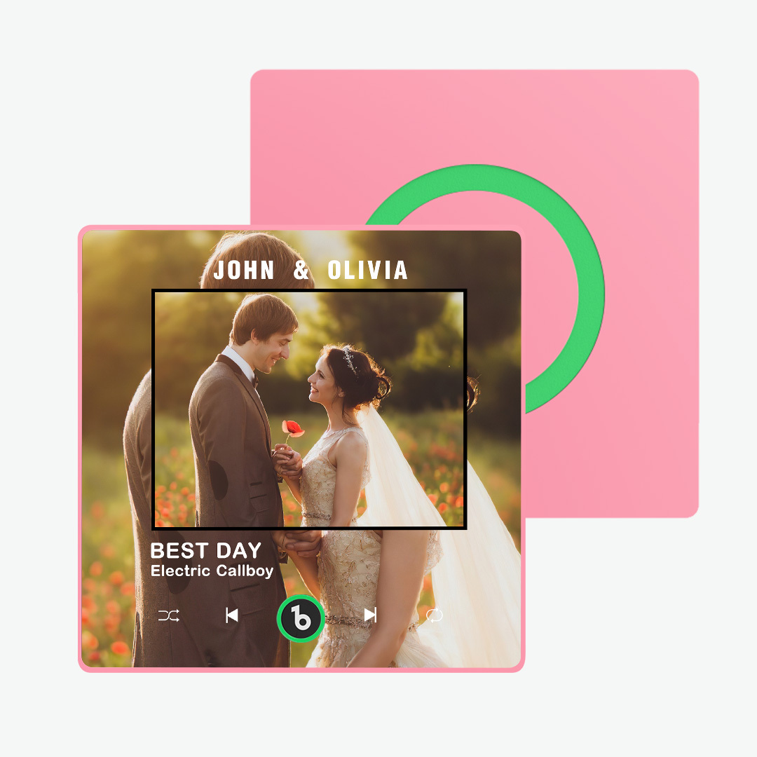 Custom Music, Photo and Text Fridge Magnet Supports Bluetooth Connectivity