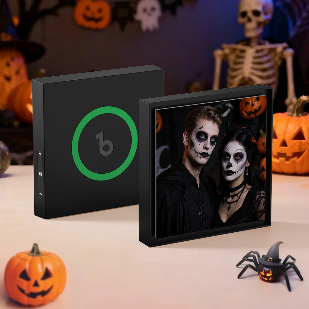 Custom Music & Photo Fridge Magnet Can Customize 1-6  Frame Art and Songs Personalized Photo Song That Can Play Music Halloween Gifts for Him - Fridgebeatsuk