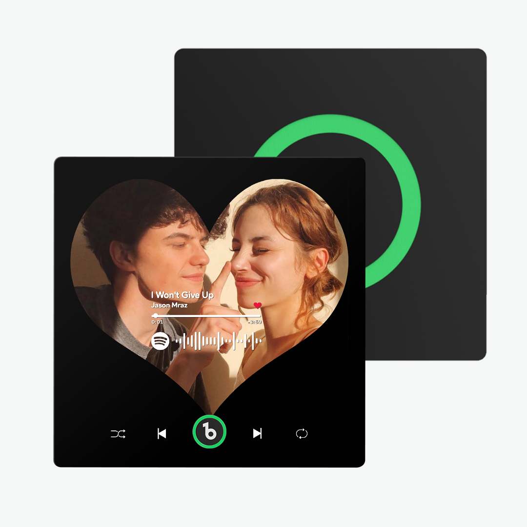 Custom Music Fridge Magnet Upgraded Heart Shaped Fridge Magnets Gifts for Couple - Fridgebeatsuk