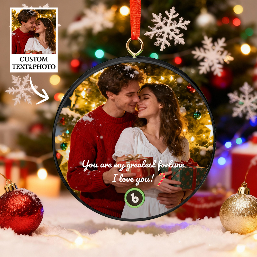 Custom Music Box Ornament Personalized Photo Music Box Ornament Music Fridge Magnet Custom Voice Recording Couple Keepsake Christmas Gifts - Fridgebeatsuk