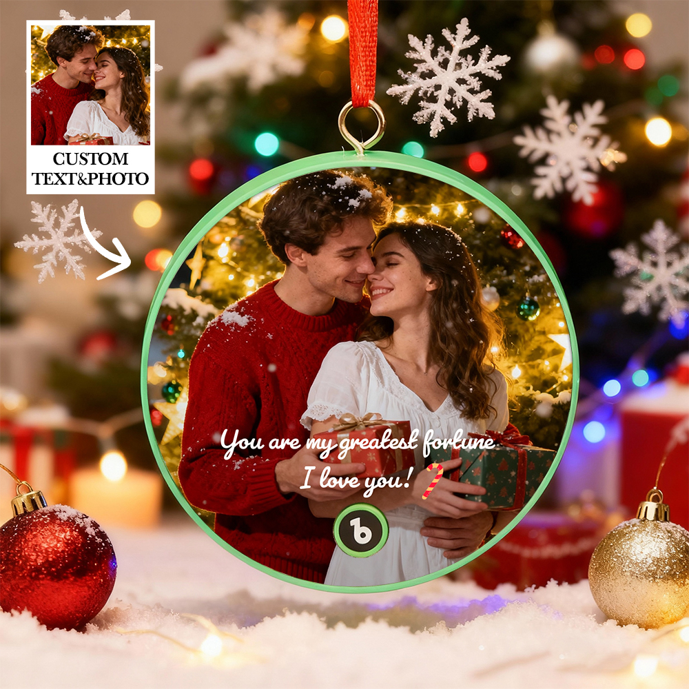 Custom Music Box Ornament Personalized Photo Music Box Ornament Music Fridge Magnet Custom Voice Recording Couple Keepsake Christmas Gifts - Fridgebeatsuk