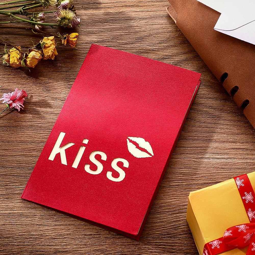 3D Lips Greeting Card Gifts for Valentine's Day