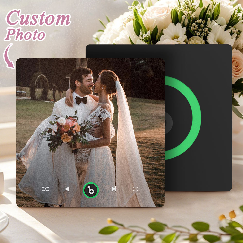 Custom Music & Photo Fridge Magnet Supports Bluetooth Connectivity Custom Music Fridge Magnet Couple Gift  Singing Refrigerator Magnet Wedding Gift for Him - Fridgebeatsuk