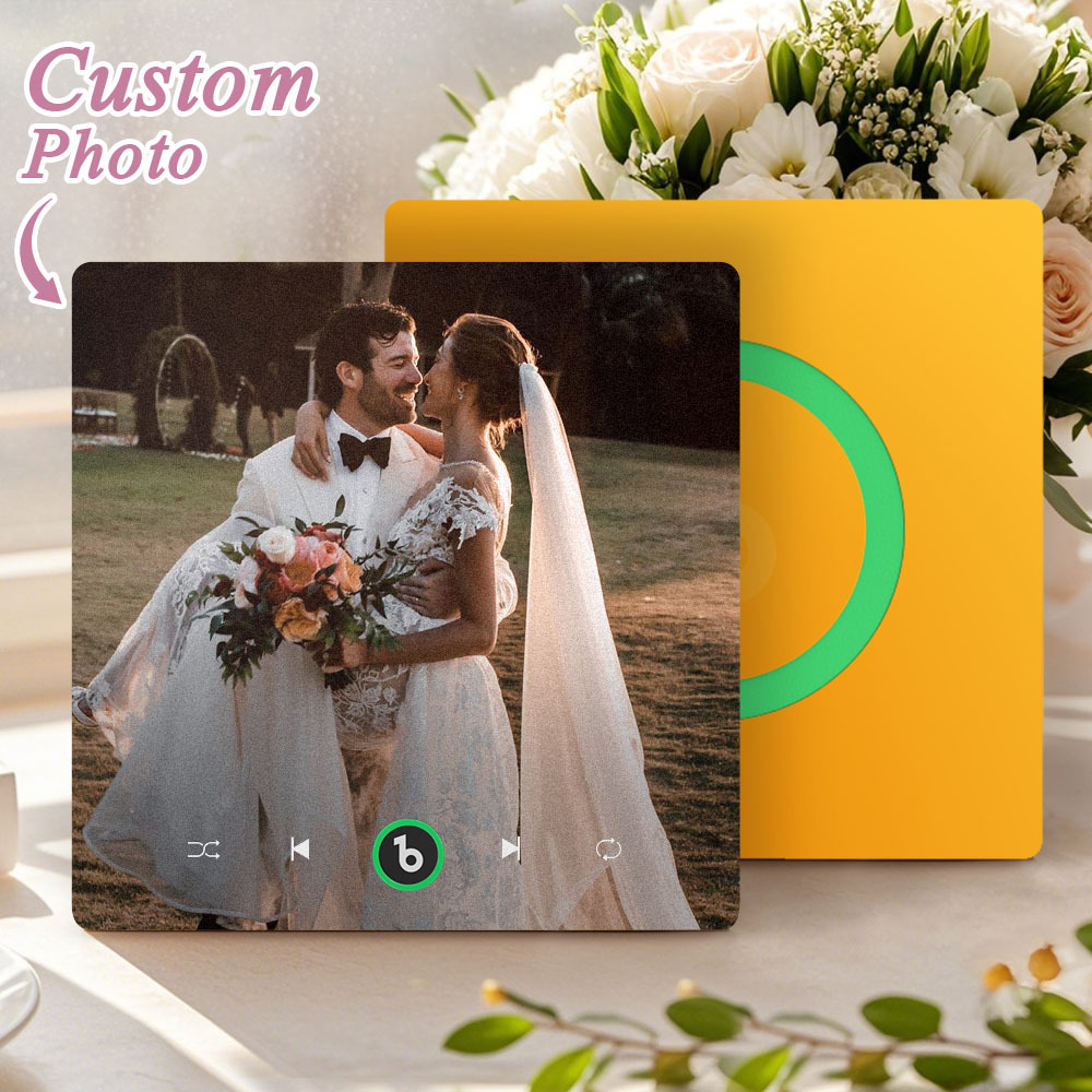 Custom Music & Photo Fridge Magnet Supports Bluetooth Connectivity Custom Music Fridge Magnet Couple Gift  Singing Refrigerator Magnet Wedding Gift for Him - Fridgebeatsuk
