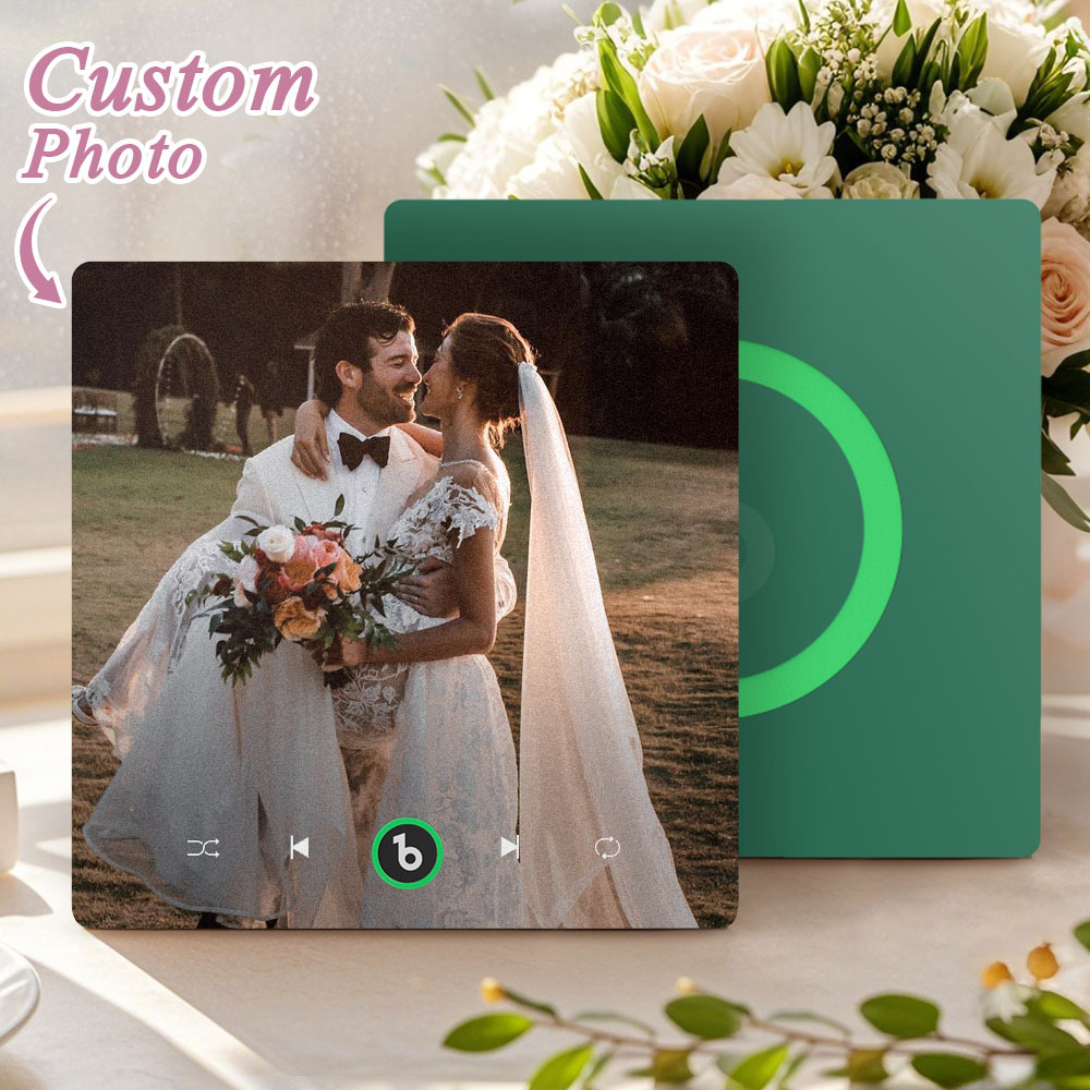 Custom Music & Photo Fridge Magnet Supports Bluetooth Connectivity Custom Music Fridge Magnet Couple Gift  Singing Refrigerator Magnet Wedding Gift for Him - Fridgebeatsuk