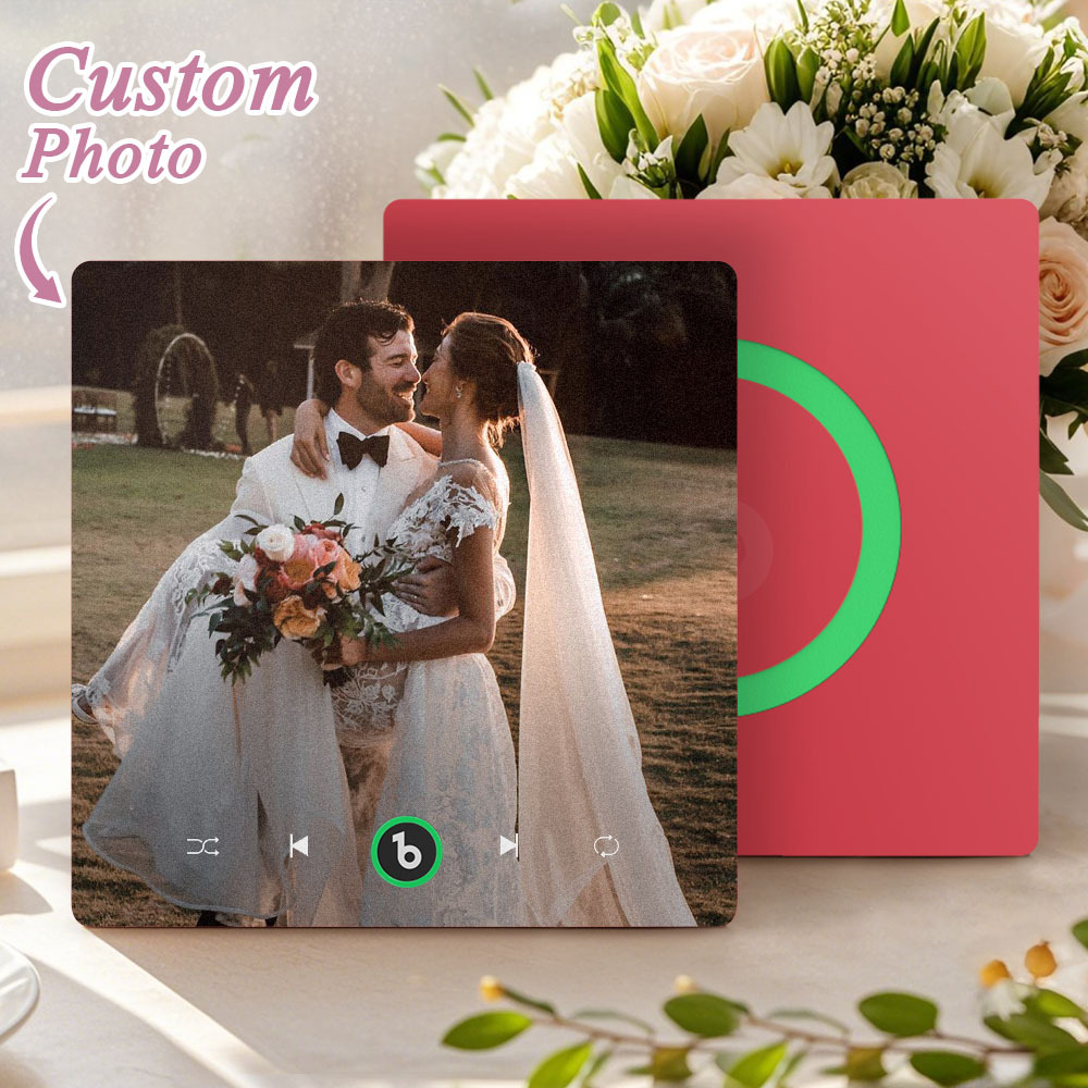 Custom Music & Photo Fridge Magnet Supports Bluetooth Connectivity Custom Music Fridge Magnet Couple Gift  Singing Refrigerator Magnet Wedding Gift for Him - Fridgebeatsuk