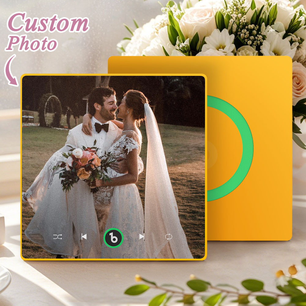 Custom Music & Photo Fridge Magnet Supports Bluetooth Connectivity Custom Music Fridge Magnet Couple Gift  Singing Refrigerator Magnet Wedding Gift for Him - Fridgebeatsuk