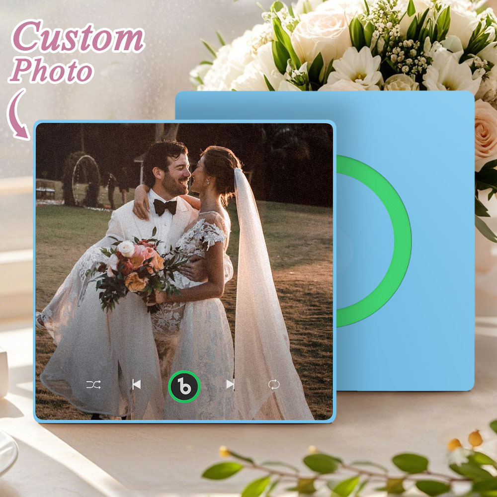 Custom Music & Photo Fridge Magnet Supports Bluetooth Connectivity Custom Music Fridge Magnet Couple Gift  Singing Refrigerator Magnet Wedding Gift for Him - Fridgebeatsuk