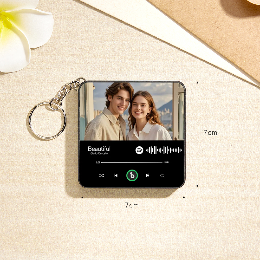 Personalized Song Mini Fridge Magnet Keychain Custom Music Fridge Magnet Spotify Album Mini Fridge Magnet Keychain Anniversary Gifts Valentine's Day Gifts for Couple - Fridgebeatsuk