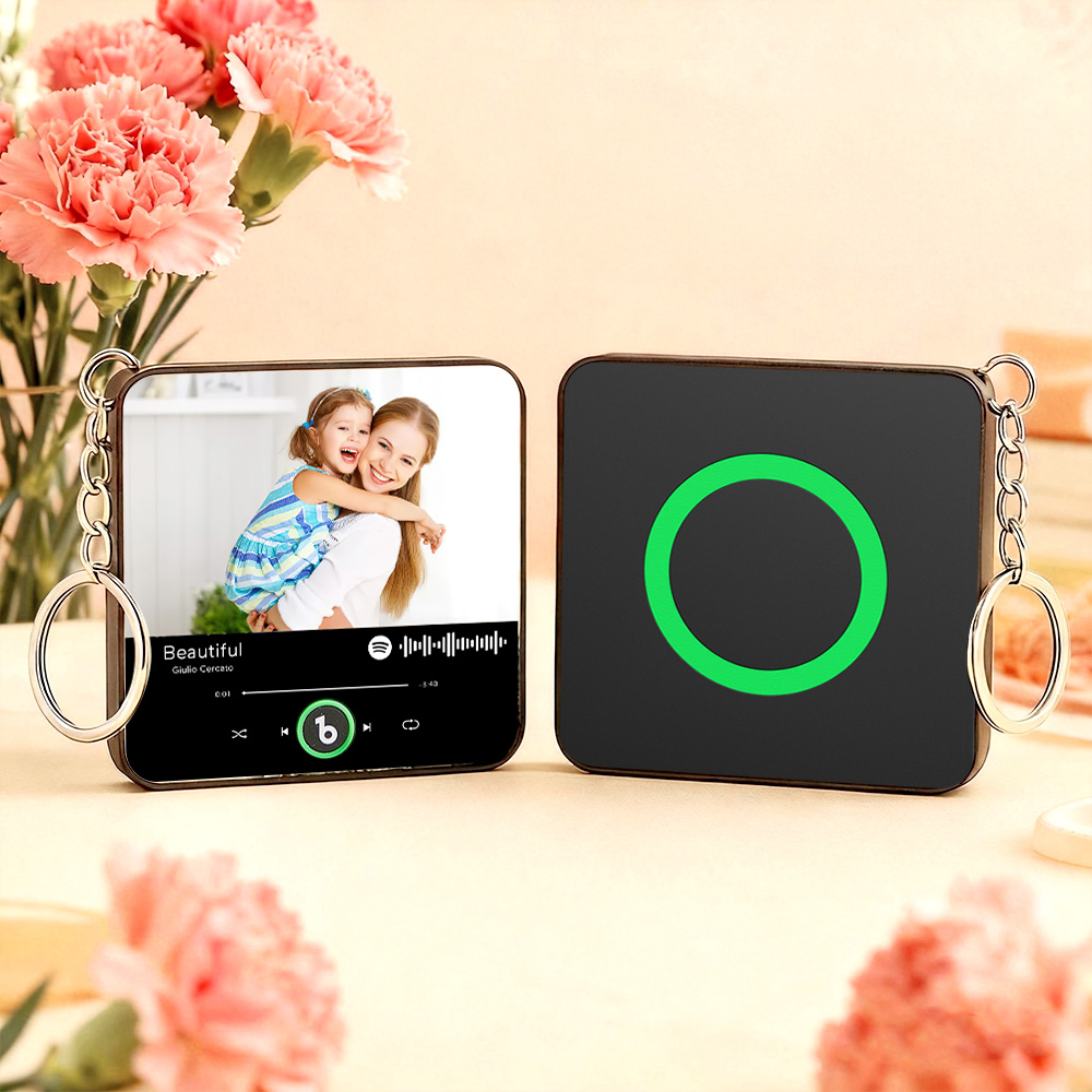 Personalized Song Mini Fridge Magnet Keychain Custom Music Fridge Magnet Spotify Album Mini Fridge Magnet Keychain Mother's Day Gift