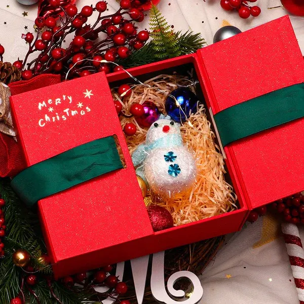 Christmas Gifts Box with Ribbon- Medium Sizes 20x18x8cm