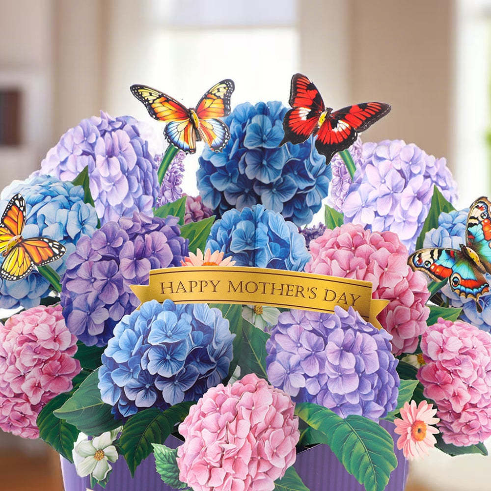 3D Greeting Card Flower Bouquet Card Mother's Day Gift for Mum - Fridgebeatsuk