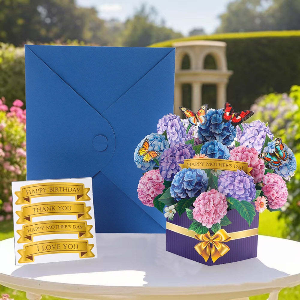 3D Greeting Card Flower Bouquet Card Mother's Day Gift for Mum - Fridgebeatsuk