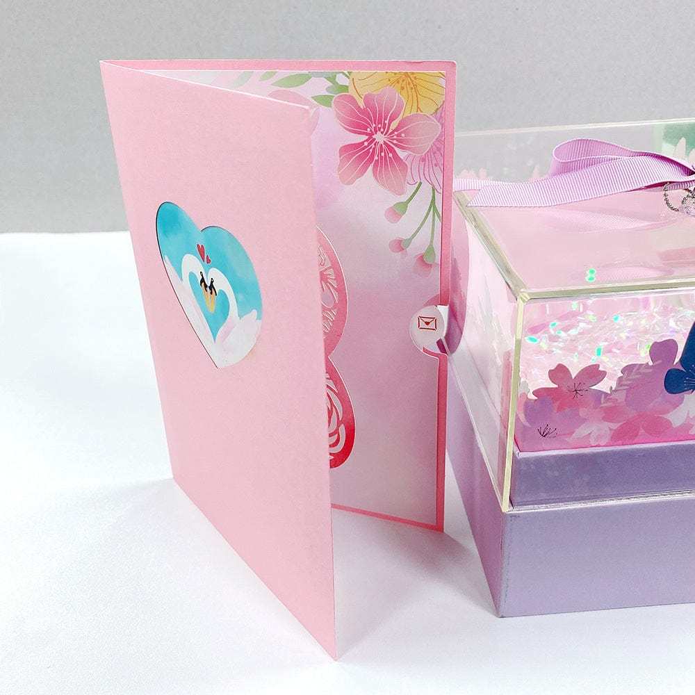 3D Creative Valentine's Day Pop Up Card Love Swan Pop Up Greeting Card - GiftLab