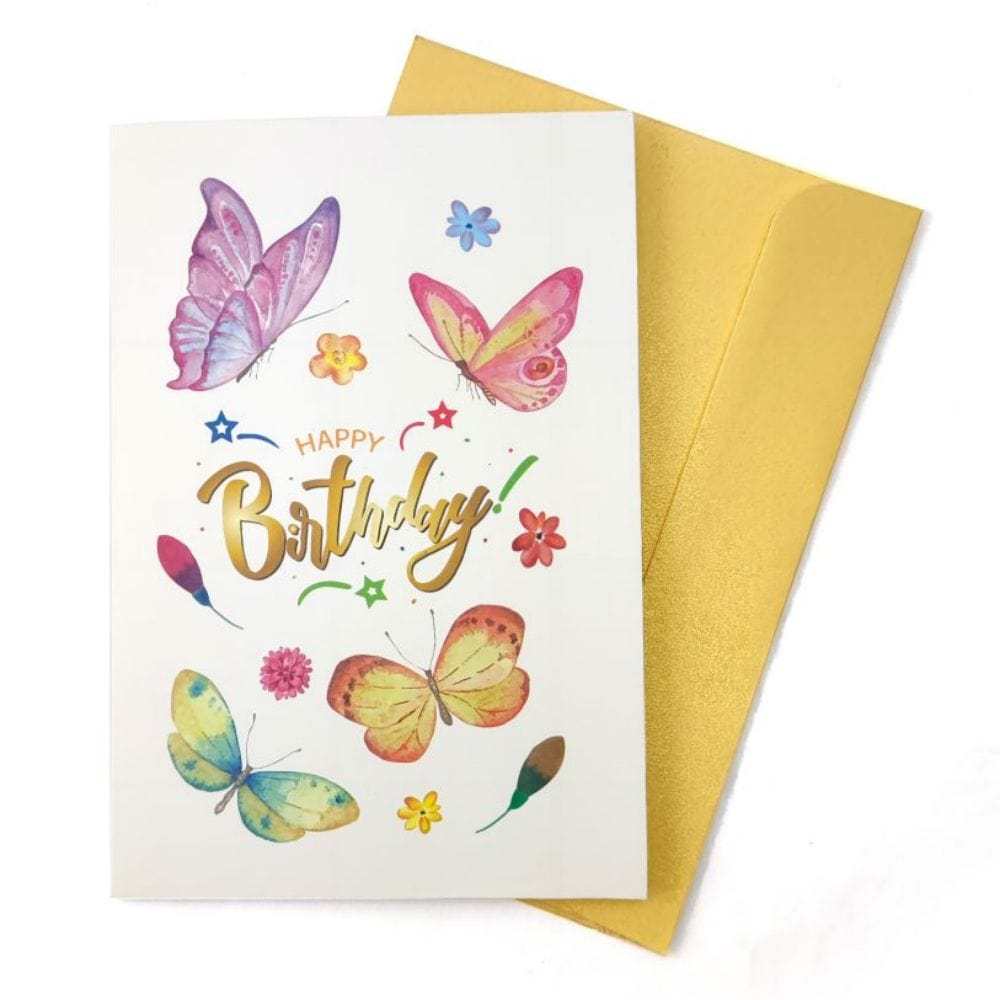 Happy Birthday Pop Up Card Butterfly 3D Pop Up Greeting Card - GiftLab