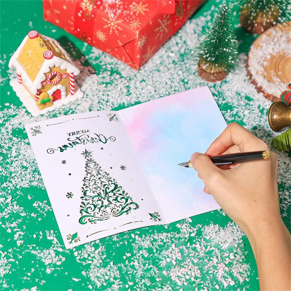 Christmas 3D Pop Up Card Hollow Christmas Greeting Card - GiftLab