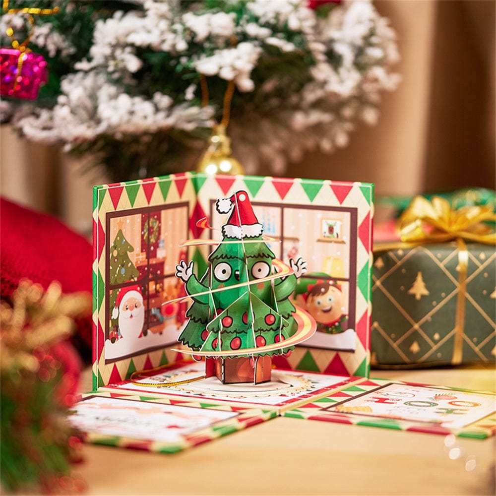 Christmas 3D Pop Up Card Christmas Surprise Exploding Box Greeting Card - GiftLab