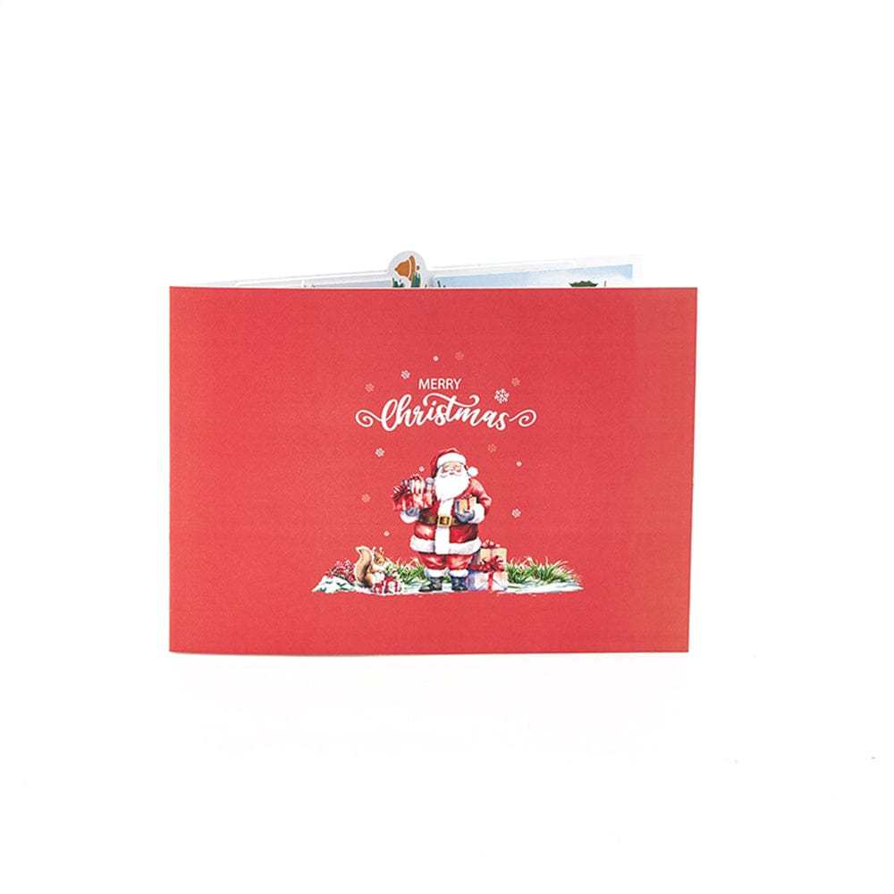 Christmas 3D Pop Up Card Santa Jungle Greeting Card - GiftLab