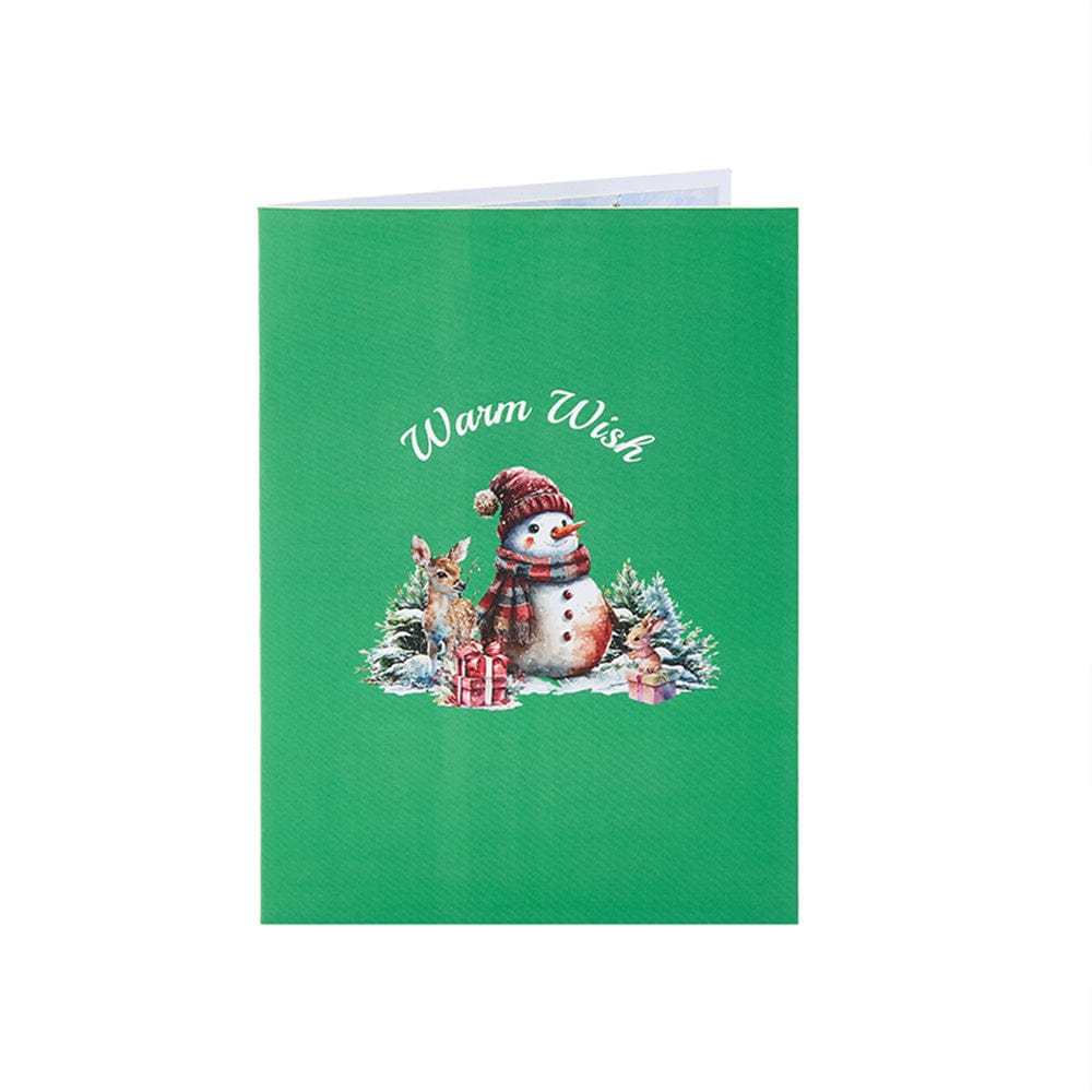 Christmas 3D Pop Up Card Christmas Snowman Jungle Greeting Card - GiftLab