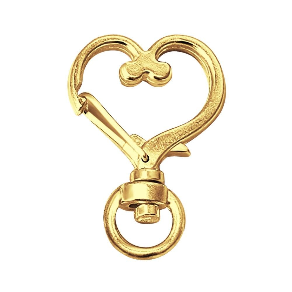 Heart-Shaped Swivel Snap Hook Keychain Metal Spring Snap Keychain Hook Lobster Clasp Key Ring Gold - Fridgebeatsuk