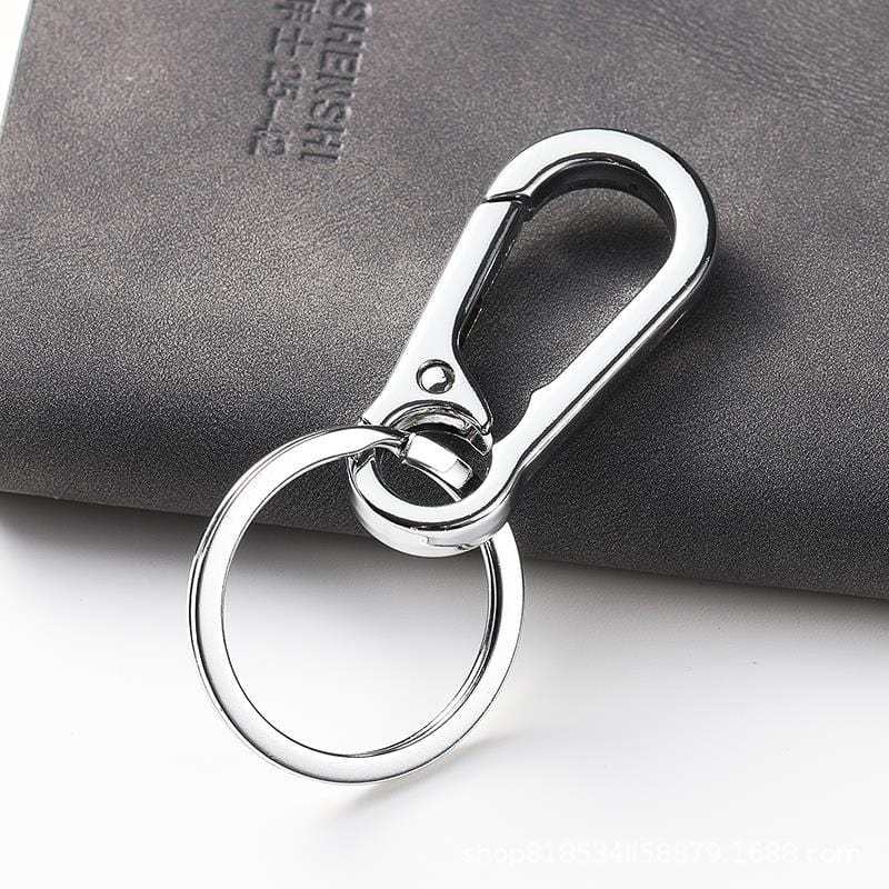 Carabiner Clip Keyring Stainless Steel Keychain with Snap Hook Quick Release Key Ring - Fridgebeatsuk