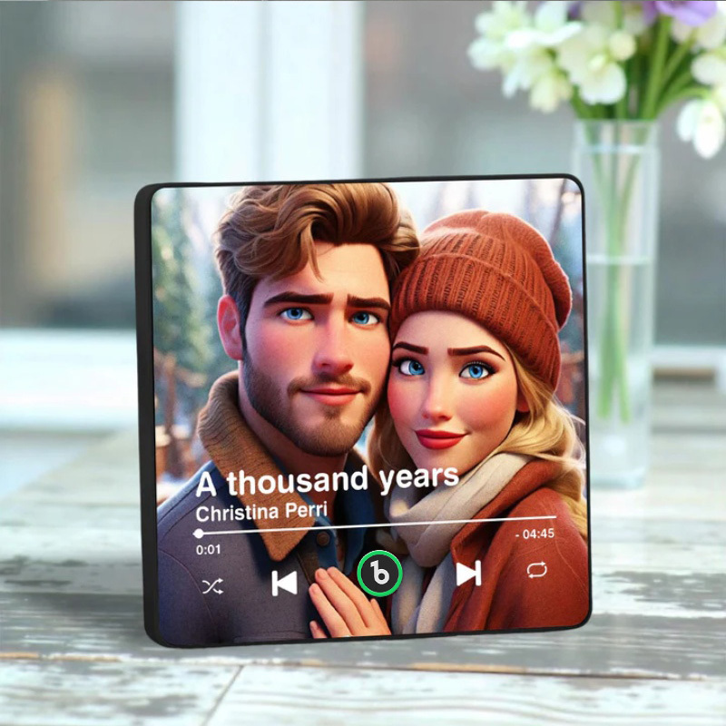 Custom Music Fridge Magnet Personalized Photo Cartoon Style Song Fridge Magnet That Can Play Songs Anniversary Gifts Birthday Gift for Friend