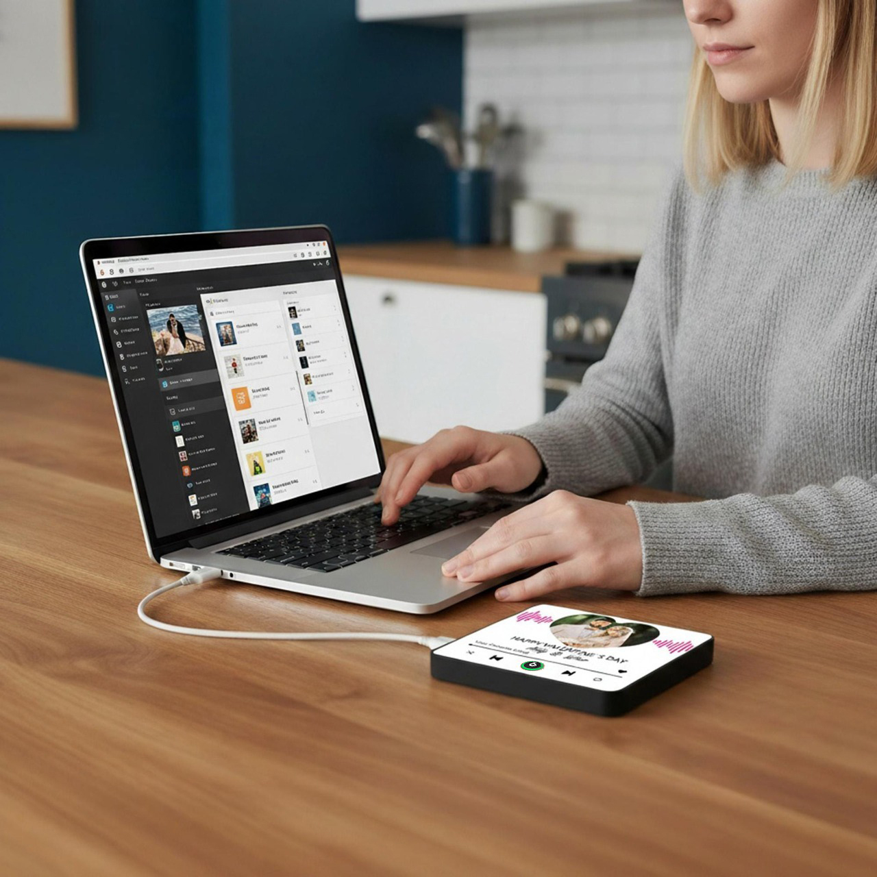 Custom Photo Music Fridge Magnet Personalized Photo Magnet With Music Valentine's Day Gift - Fridgebeatsuk