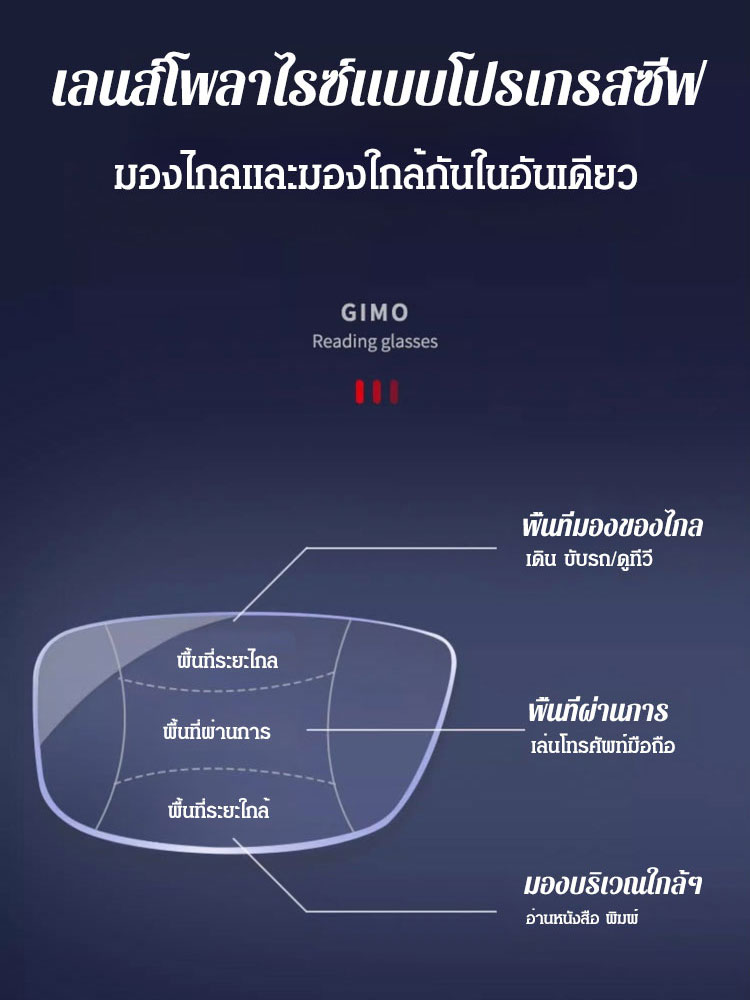 แว่นสายตายาวเปลี่ยนสีลายดาวเต็มฟ้าแวววาว