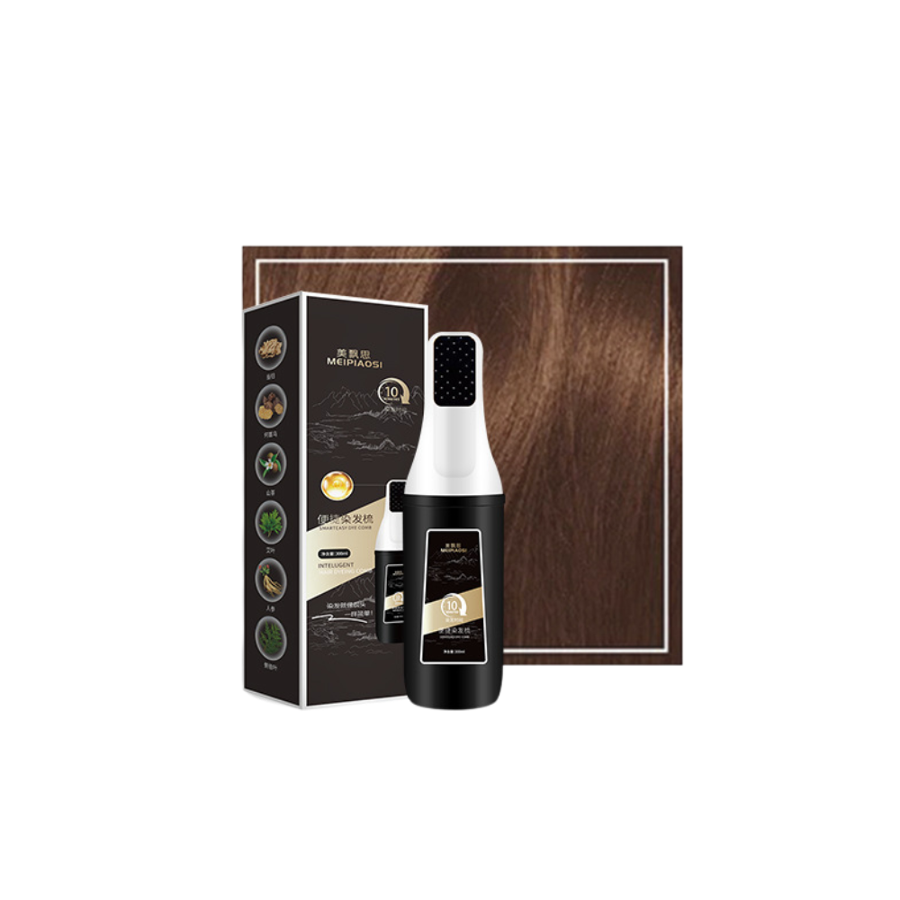 หวีเปลี่ยนสีผมอัจฉริยะ สูตรสมุนไพร | ย้อมผมง่ายด้วยมือเดียว ไม่แสบหนังศีรษะ ไร้กลิ่นแอมโมเนีย | ปิดผมขาวเนียนสนิท สีติดทนนาน ไม่เลอะเทอะ