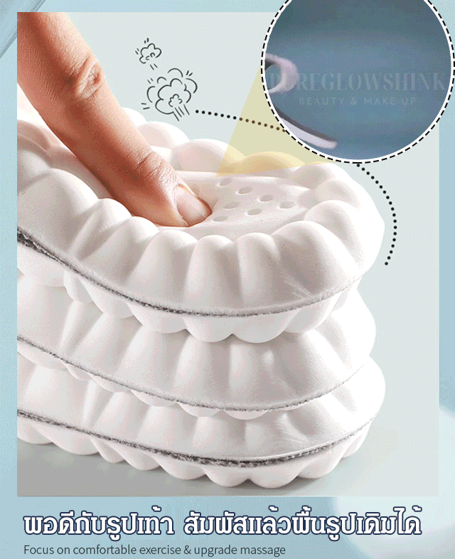 แผ่นรองเท้ารักษาเท้านุ่มแบบ4D