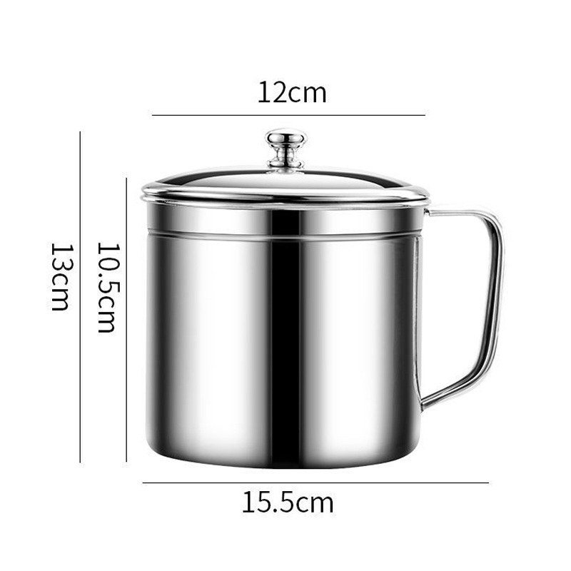 【ใช้งานได้ 10 ปี】เหยือกกรองน้ำมันสแตนเลส 304 ความจุสูง 