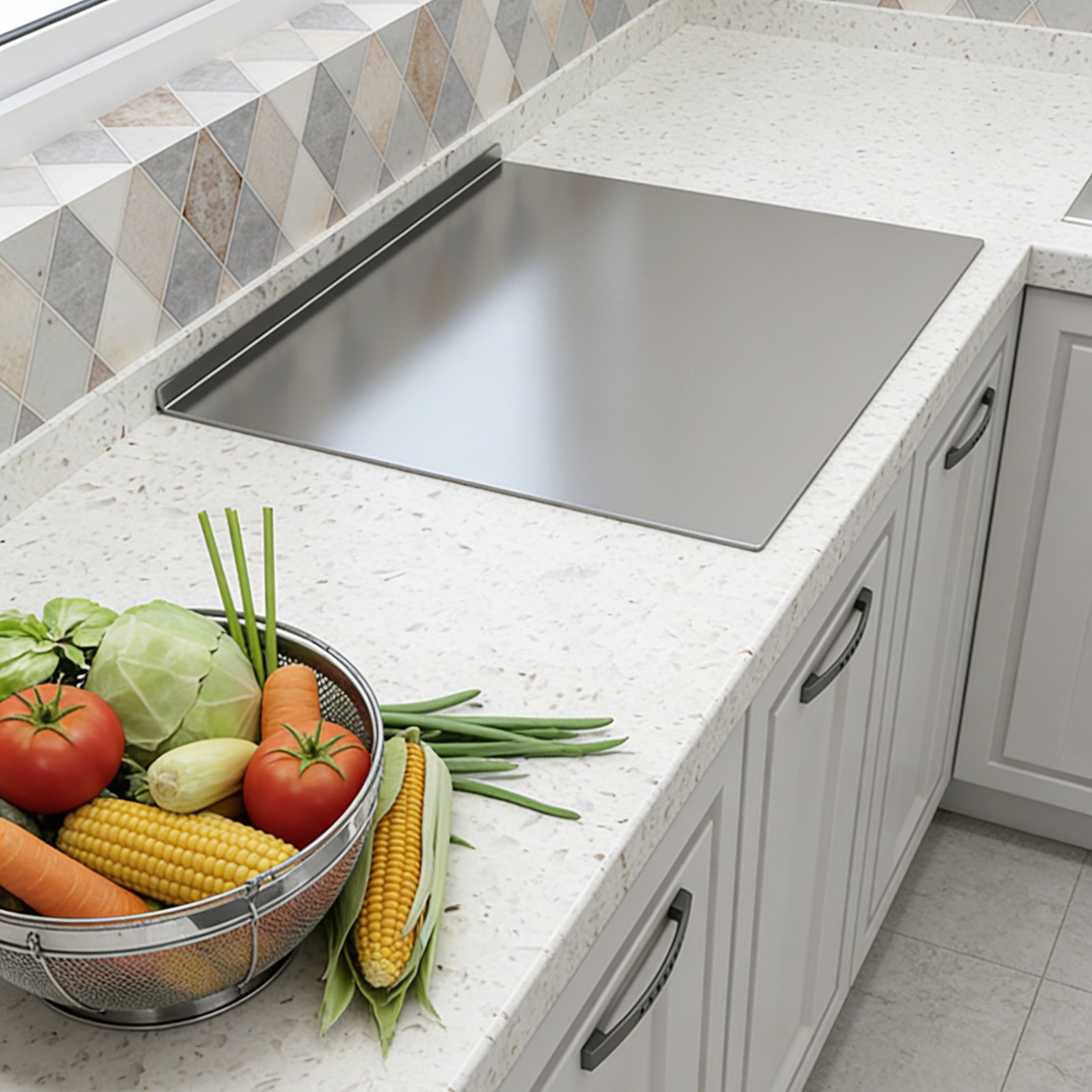 เขียงสแตนเลส 304 อเนกประสงค์ | ไม่ขึ้นรา ปลอดเชื้อแบคทีเรีย ล้างง่าย ทนทาน ไม่เป็นรอย