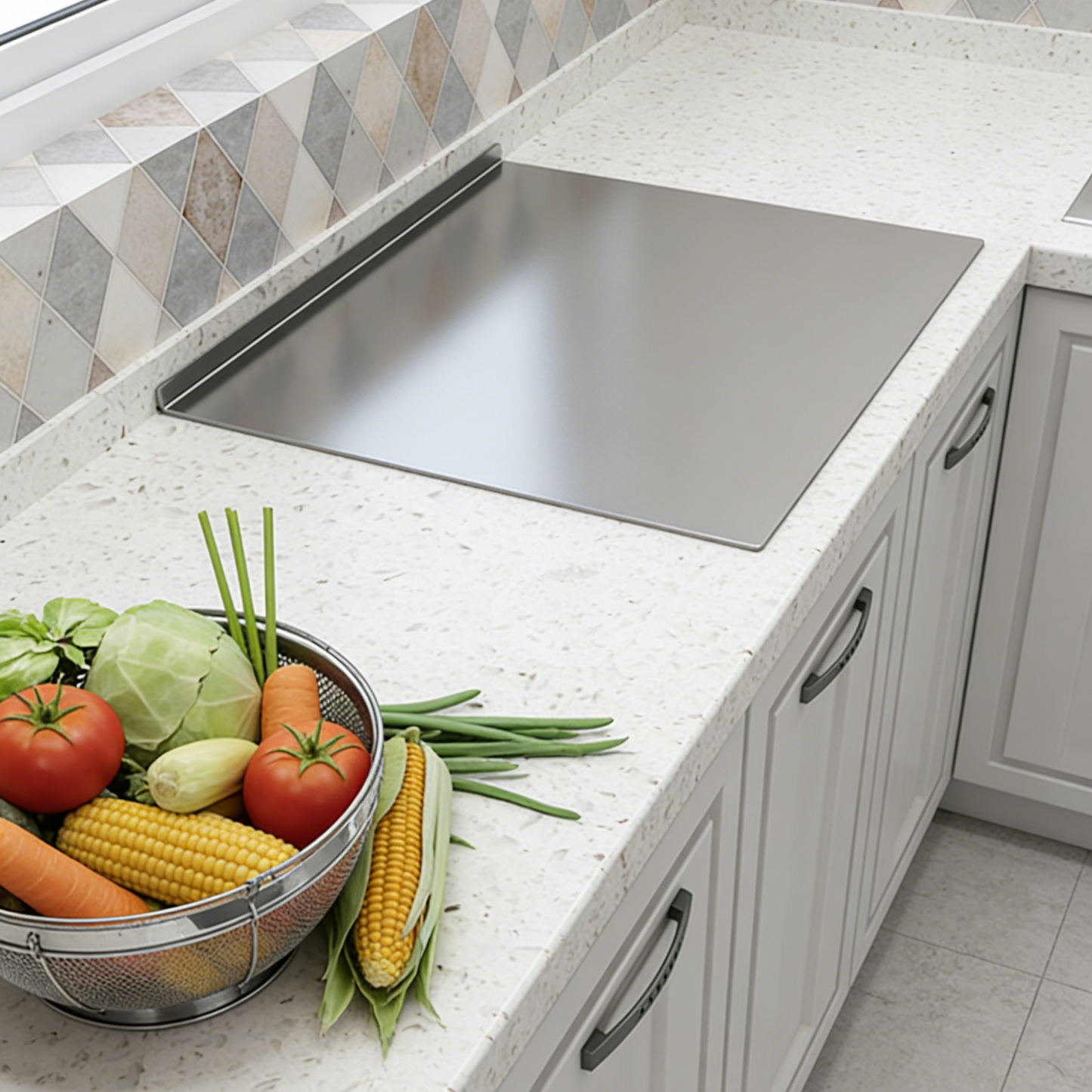 เขียงสแตนเลส 304 อเนกประสงค์ | ไม่ขึ้นรา ปลอดเชื้อแบคทีเรีย ล้างง่าย ทนทาน ไม่เป็นรอย